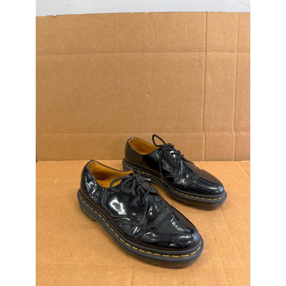 Dr. Martens 1461 Patent Leather Lace Up Oxford Shoes Black Womens Size 7 US